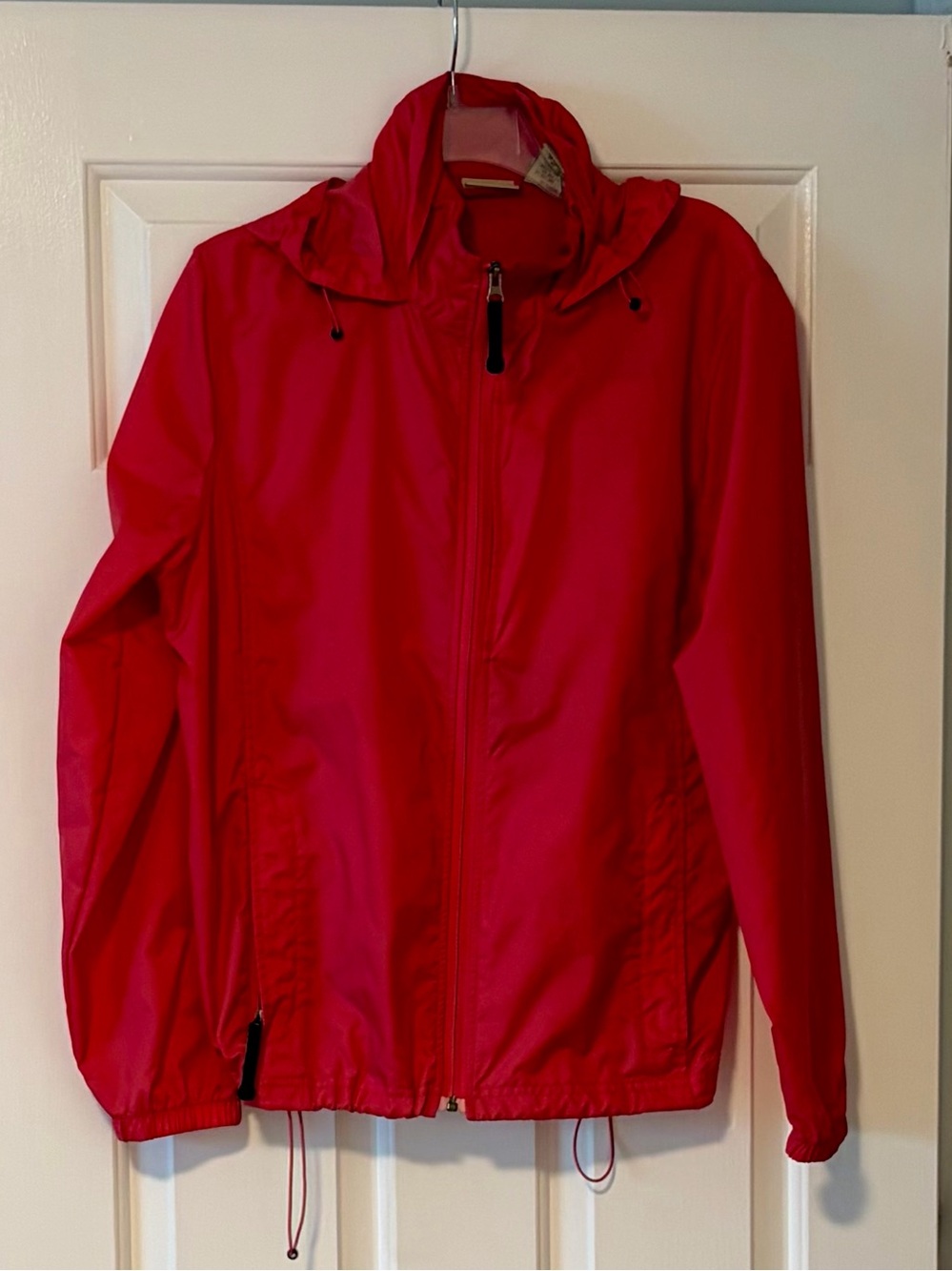 Vintage L.L. Bean Rose, Stowaway Hooded Windbreaker, Women's L Reg.